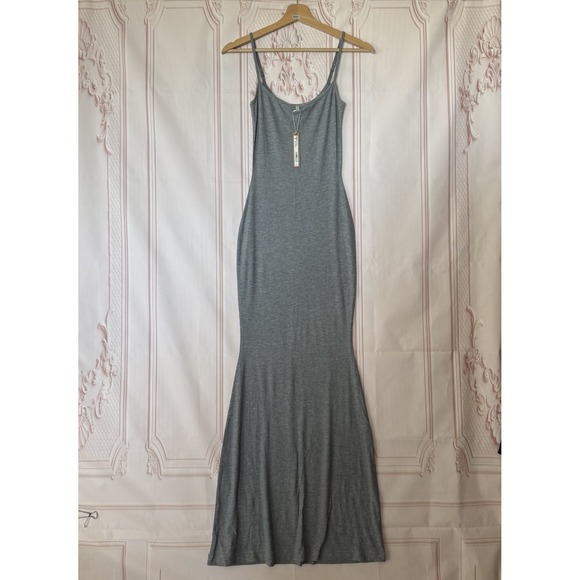 SKIMS Dresses & Skirts - Skims Soft Lounge Long Slip Dress Sleeveles Heather Grey Size Small NWT $80